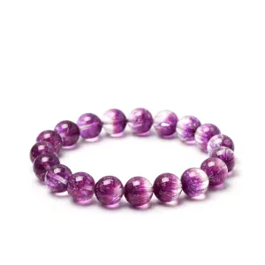 Natural Amethyst Round Bead Bracelet Natural Amethyst Round Bead Bracelet