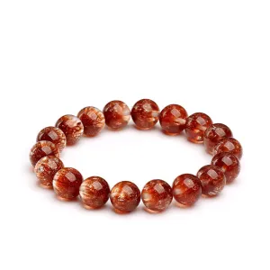 Natural Red Crystal Sunflower Super Seven Bracelet Natural Red Crystal Sunflower Super Seven Bracelet